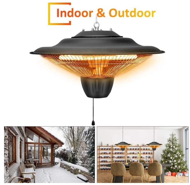 Workshop ceiling infrared heater
